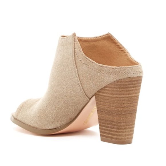 Restricted Suede Peep Toe Mule Booties - Size 8.5 - Picture 2 of 6